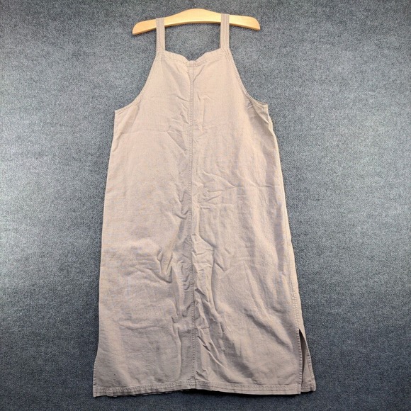 Erika Collection Women's Linen Blend Sleeveless Dress Brown Size M Pockets - Picture 2 of 11